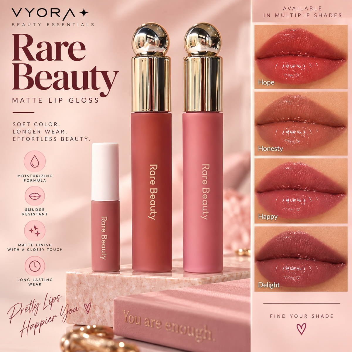💋 Rare Beauty Matte Lip Gloss