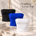 ❀ Strapless Basic Crop Top
