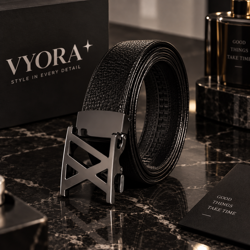 ⚙ Men's Automatic-Buckle PU Belt