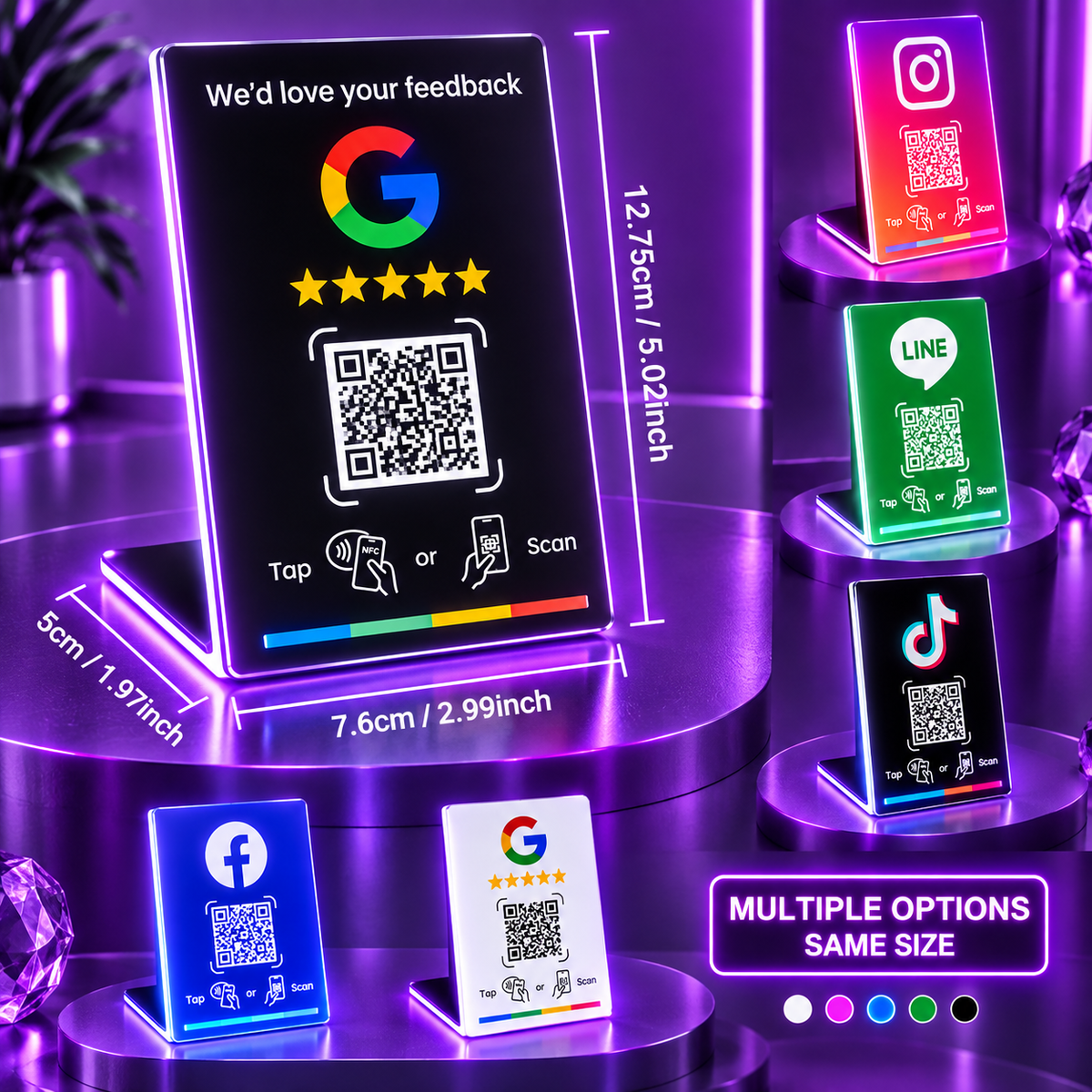 📲 Programmable NFC Review Stand