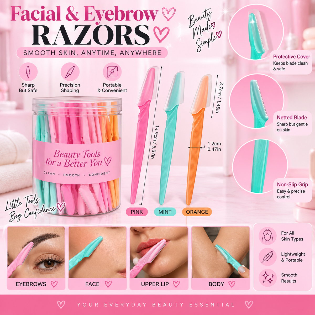 🪒 Eyebrow & Facial Hair Razors