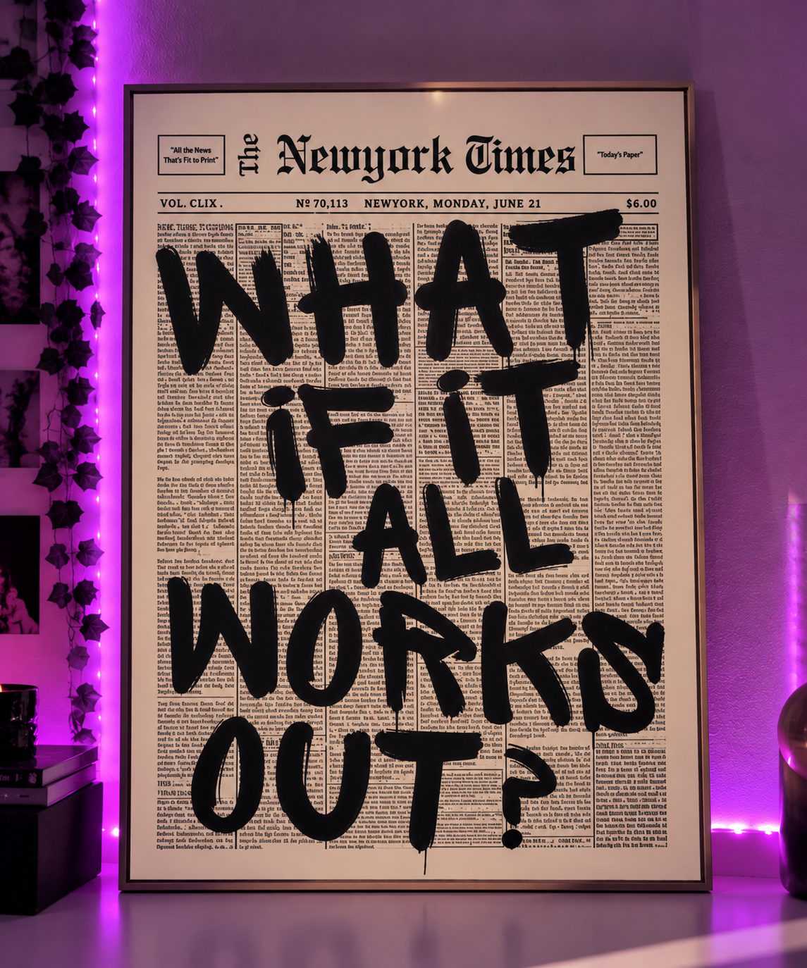 ✦ 'What If It All Works Out' Canvas Wall Art