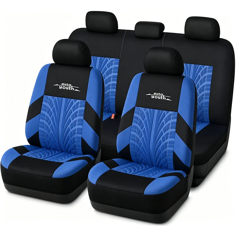 🛞 AUTOYOUTH Embroidered Car Seat Covers – Universal Full Set