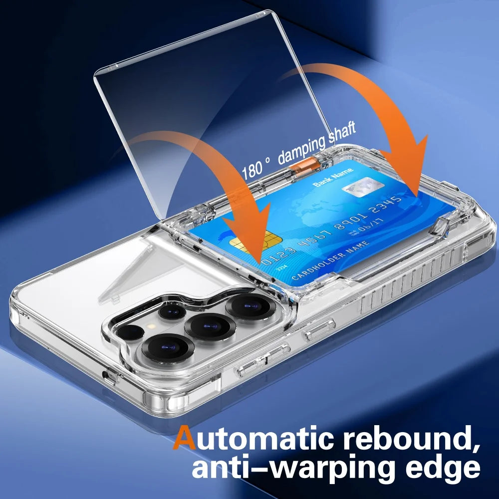 ♡ Clear Samsung Wallet Case with Card Holder