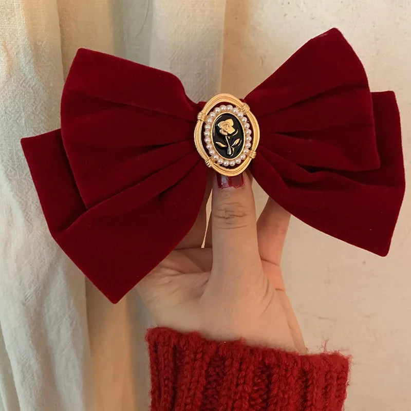 ♡ Korean-Style Bow Hair Clip Set