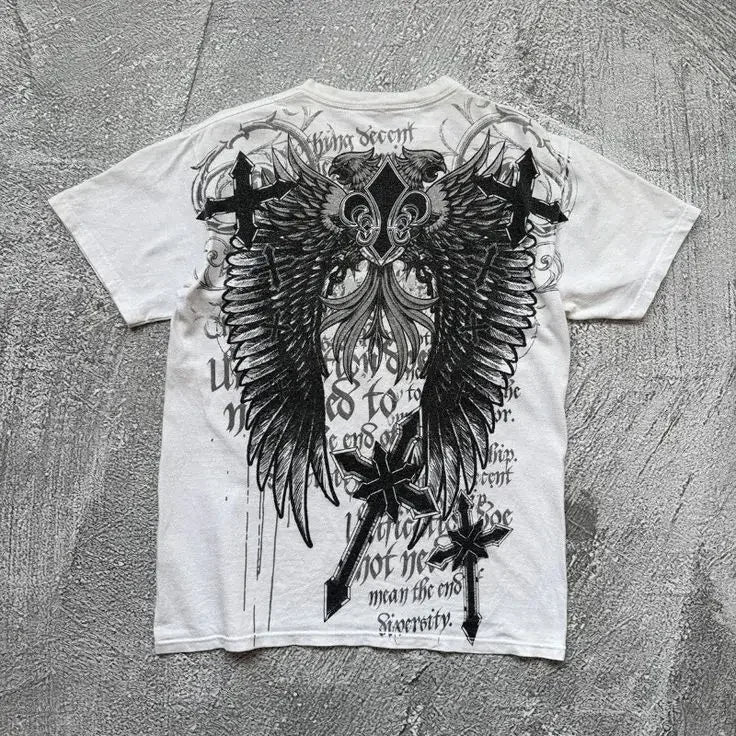 ⛧ Oversized Y2K Gothic Tee