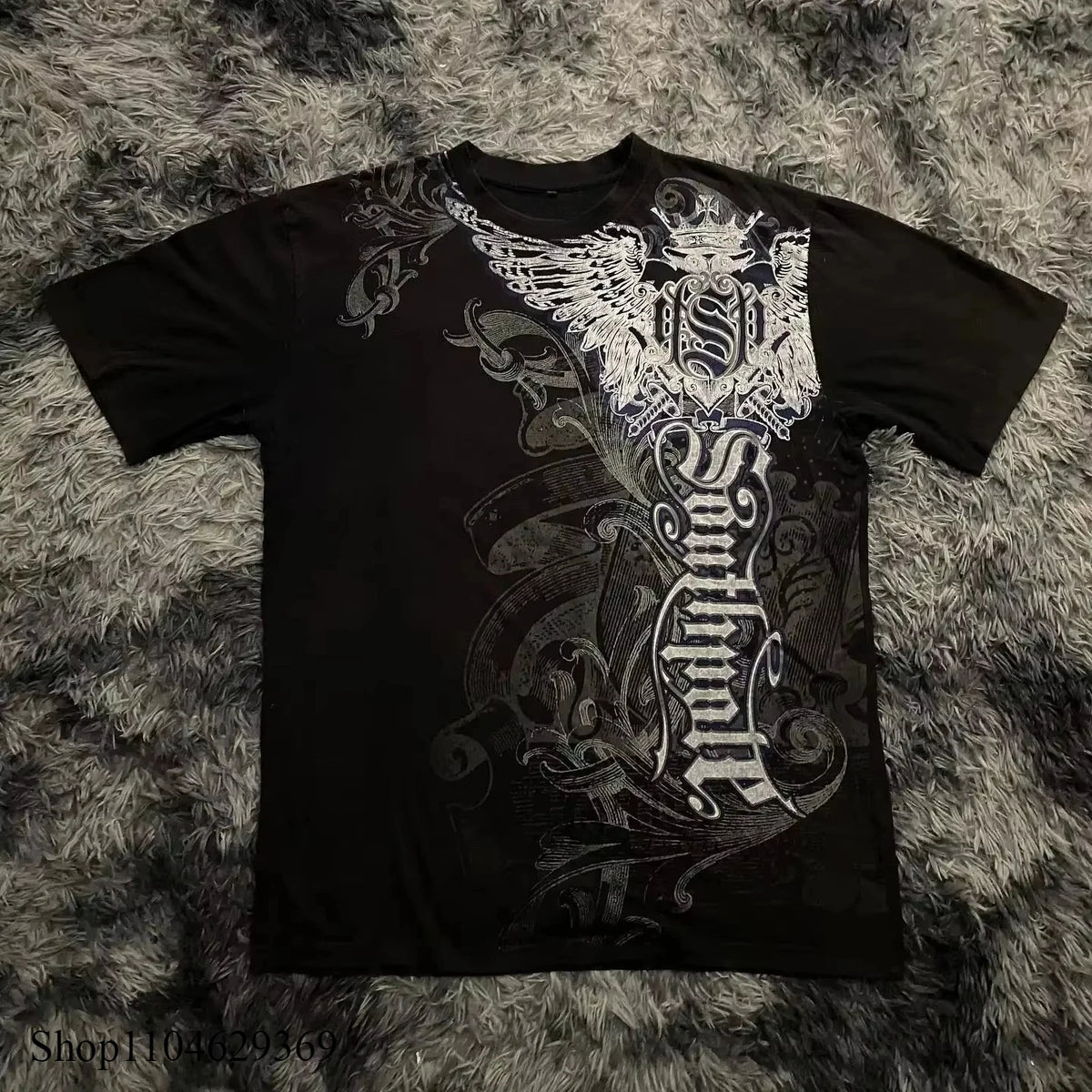 ⛧ Oversized Y2K Gothic Tee