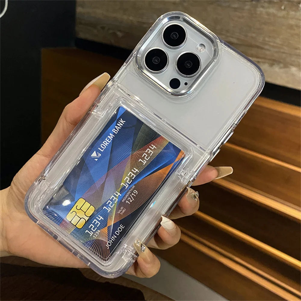 ♡ Clear iPhone Case with Card Holder