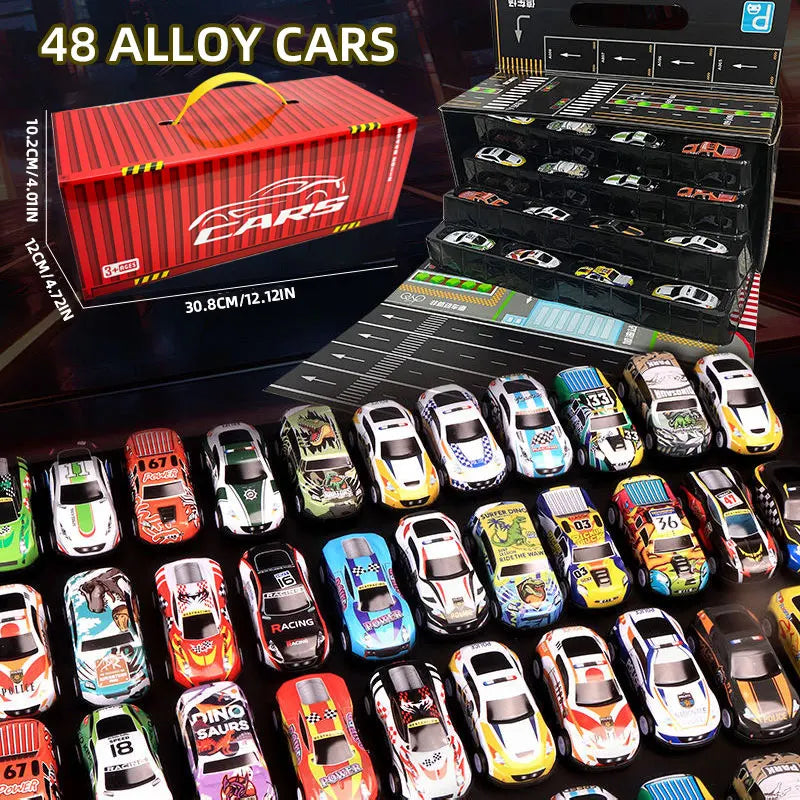 ☆ 48-Piece Toy Car Gift Set