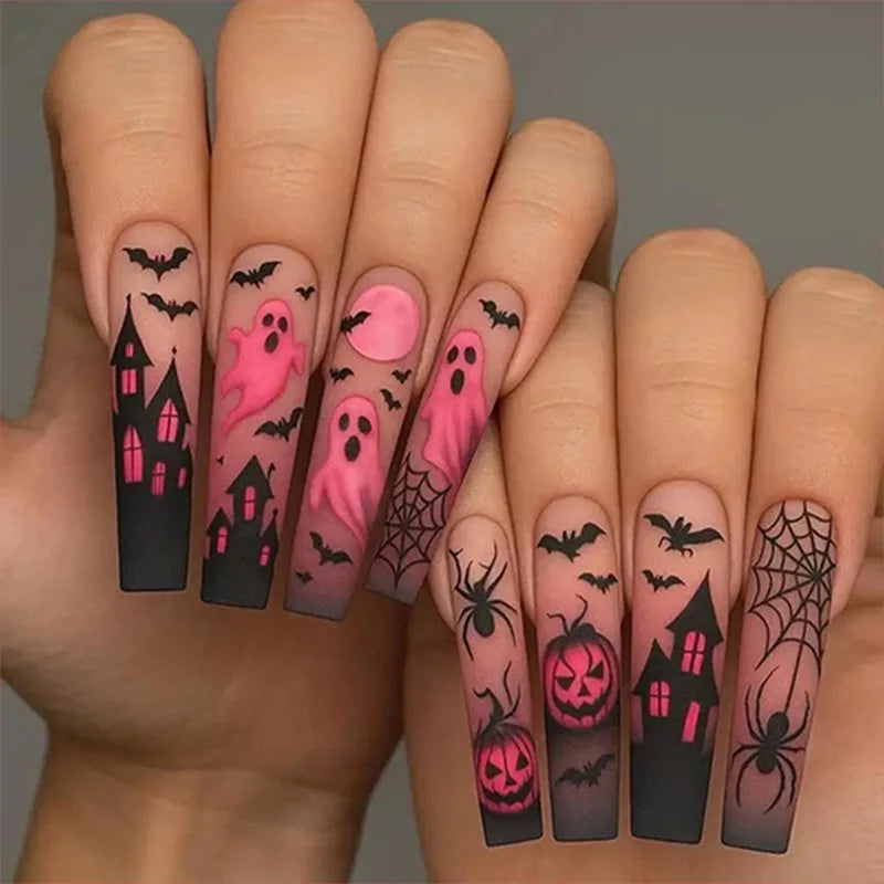 ♡ Glitter & Gothic Press-On Nails · 24 Pieces