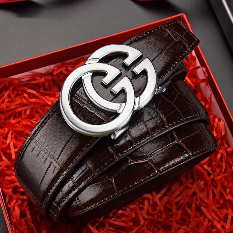 ♠ Men's Automatic-Buckle Leather Belt