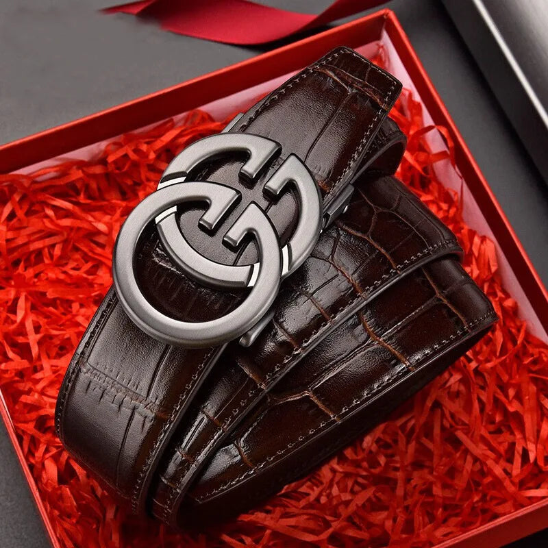 ♠ Men's Automatic-Buckle Leather Belt