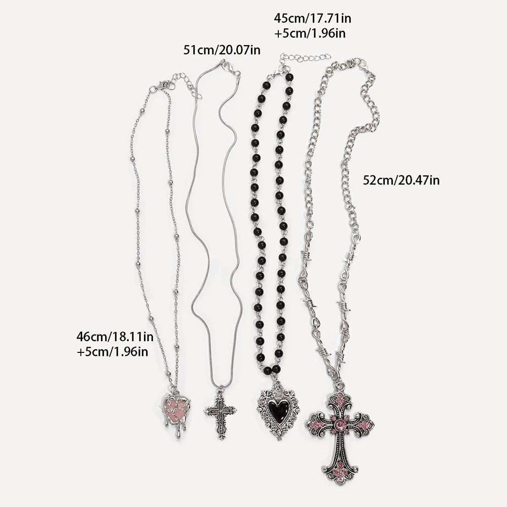 ✝ Rhinestone Cross Pendant Necklace