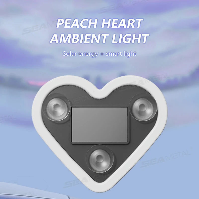 ☀ Heart-Shaped Solar LED Car Light