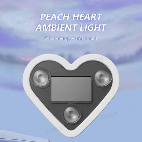 ☀ Heart-Shaped Solar LED Car Light