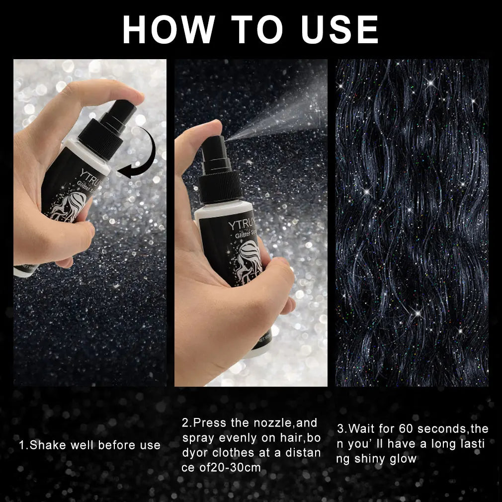 ✦ Body, Hair & Clothing Glitter Spray