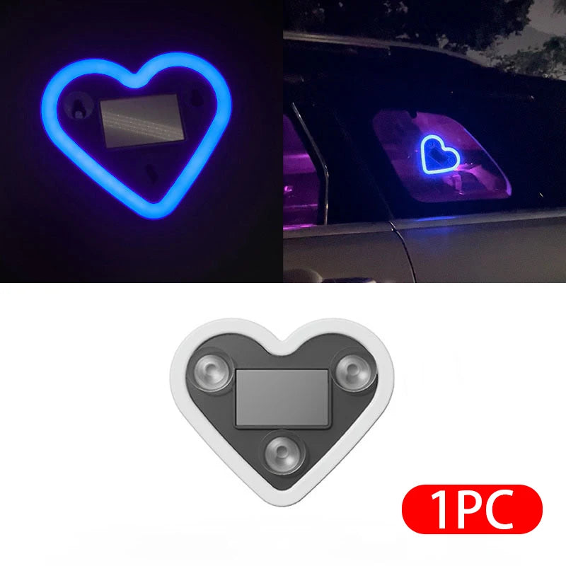 ☀ Heart-Shaped Solar LED Car Light