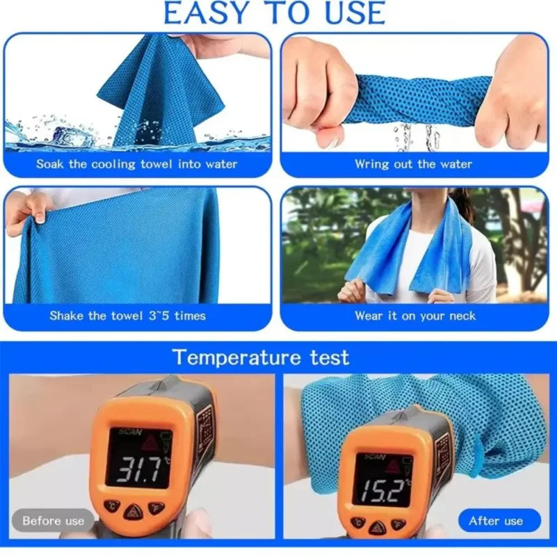❄ Quick-Dry Microfiber Cooling Towel
