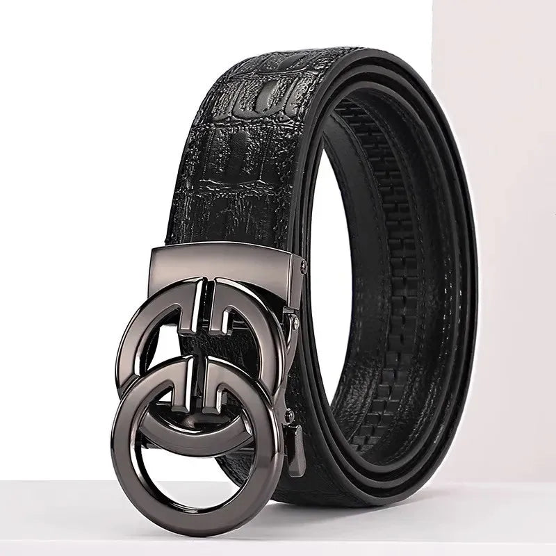 ♠ Men's Automatic-Buckle Leather Belt