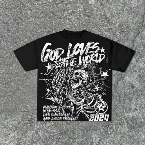 ☠ Men's Skull-Print Summer Tee