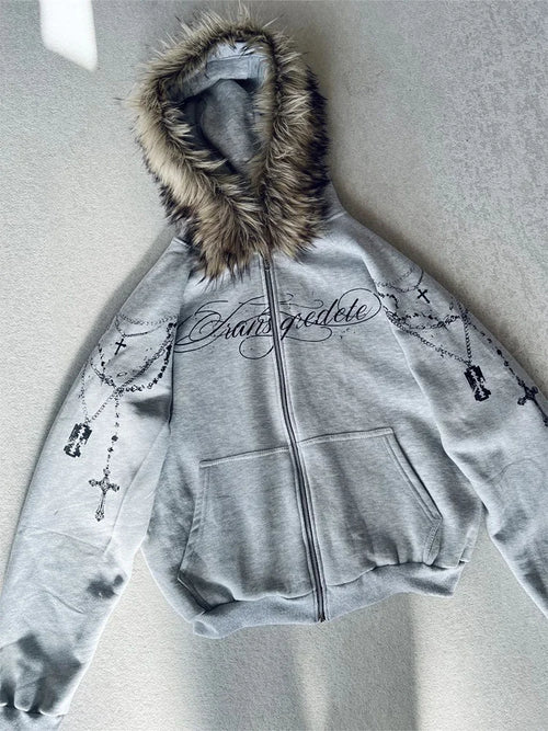 ☥ Gothic Cross Hooded Top
