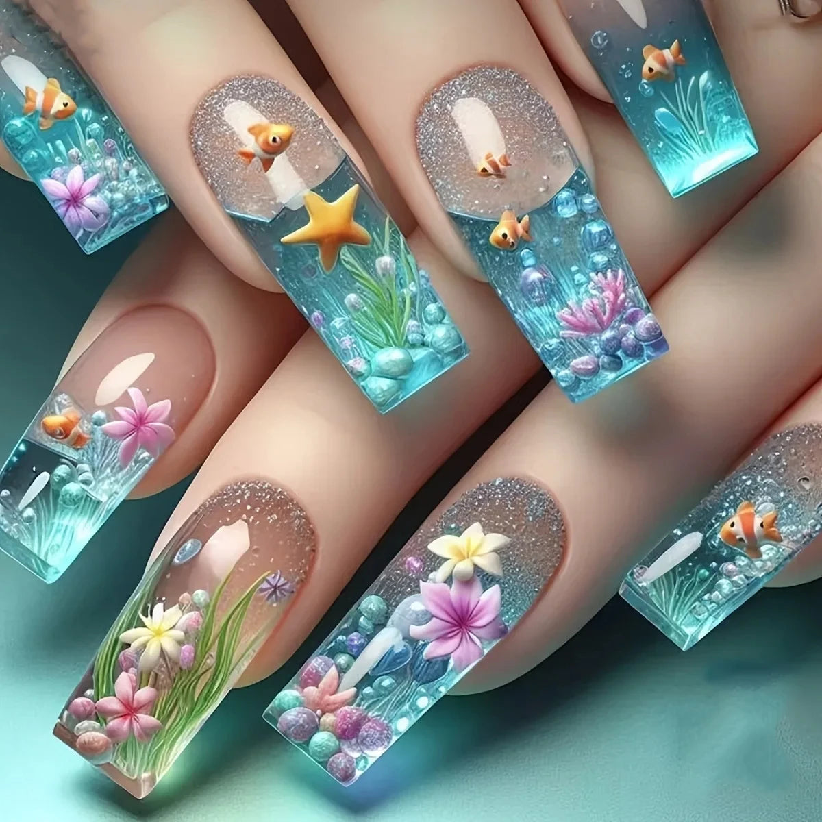 ✧ Decorative Press-On Nails · 24 Pieces