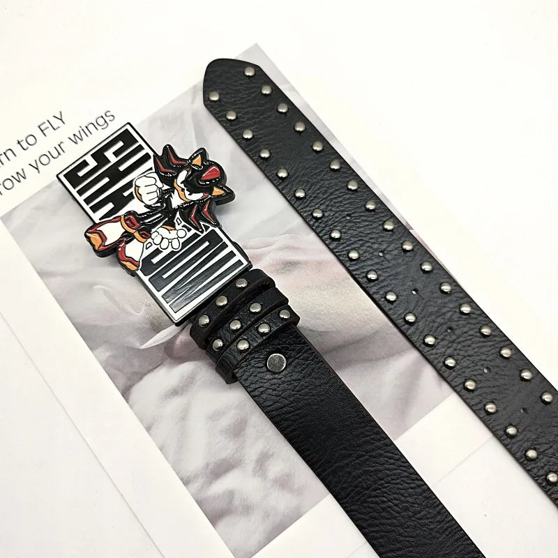 ⚡ Y2K Sonic Boy Studded Belt