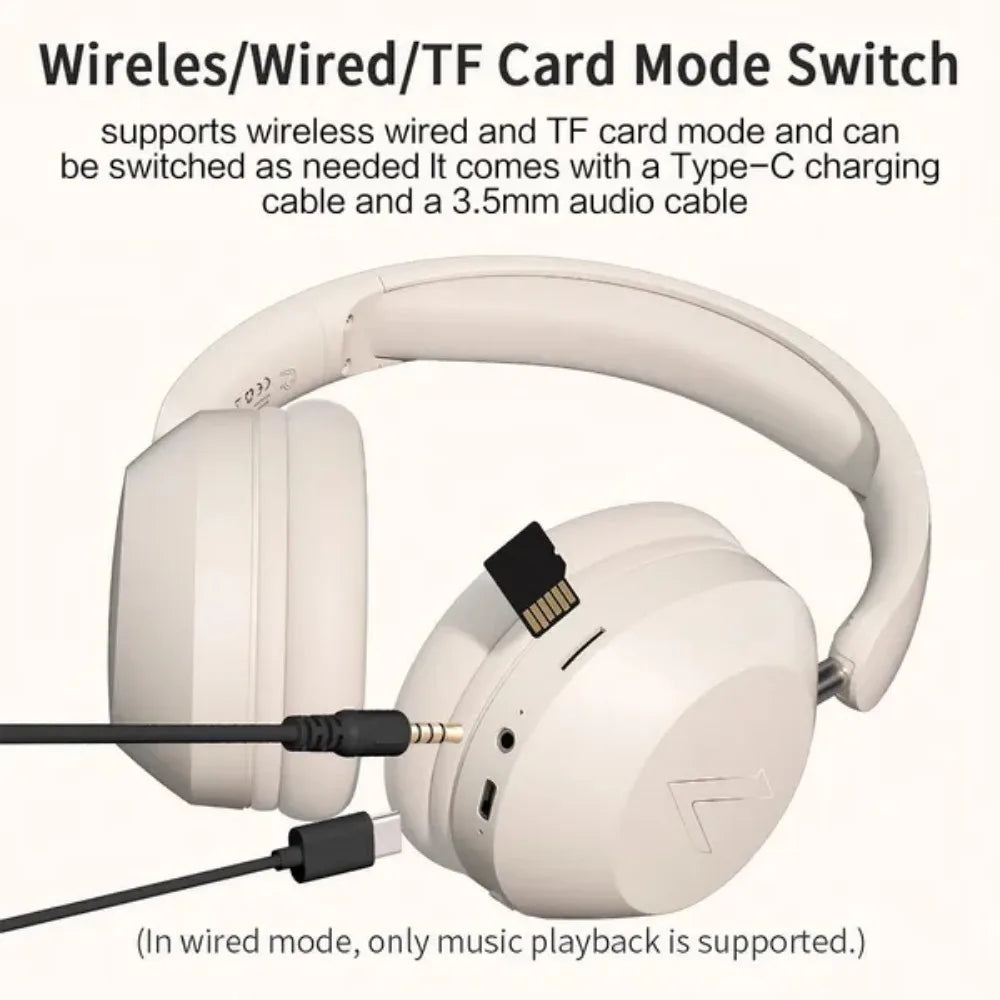 ⌁ Foldable Wireless & Wired Headphones