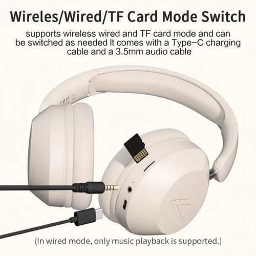 ⌁ Foldable Wireless & Wired Headphones