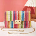 ♡ Woven Chain-Strap Shoulder Bag