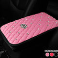 👑 Rhinestone Crown Car Armrest Pad