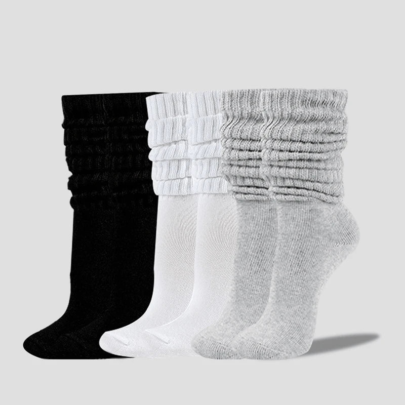 🧦 3-Pair Mid-Calf Cotton Socks