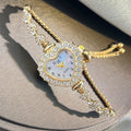 ♡ Heart-Shaped Rhinestone Watch