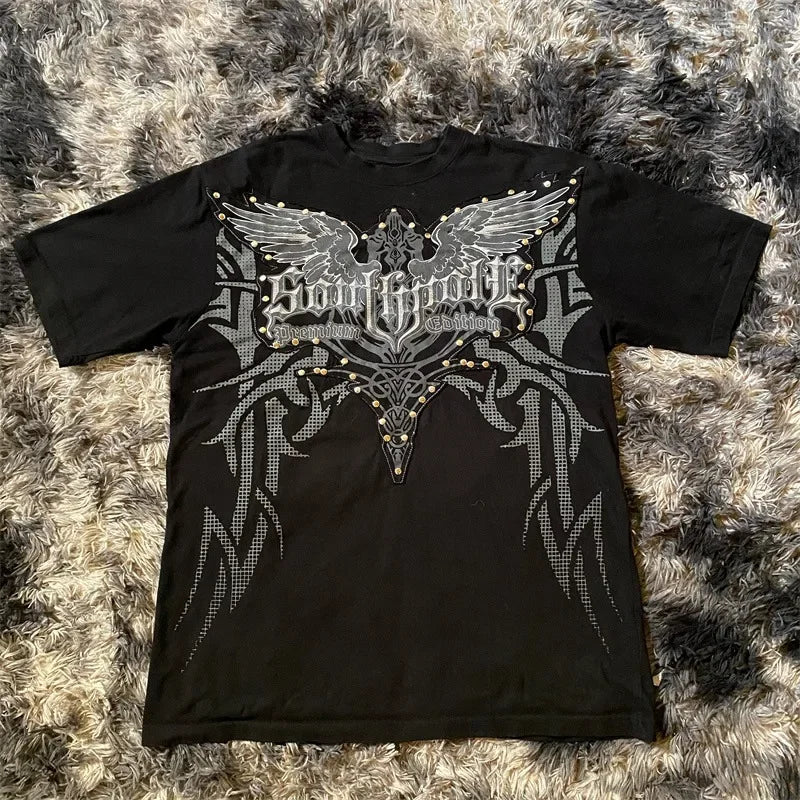 ⛧ Oversized Y2K Gothic Tee