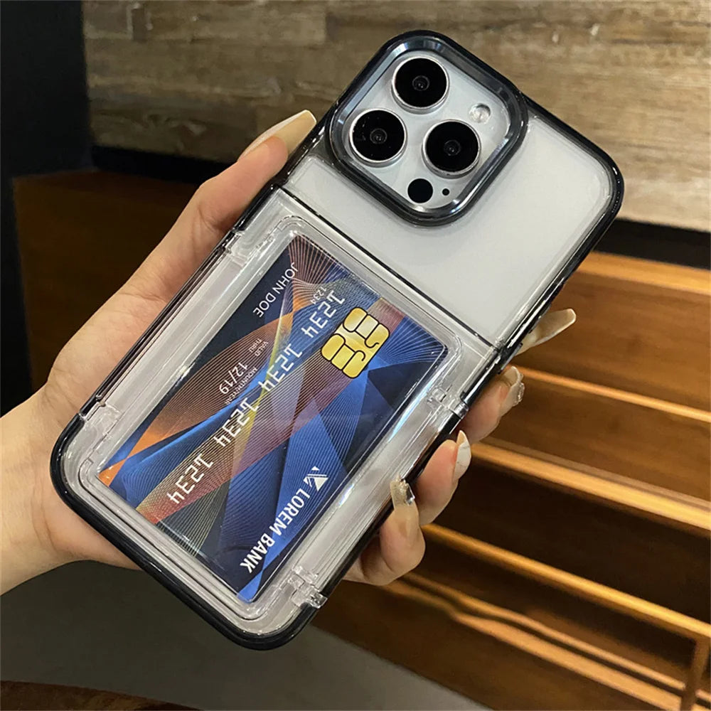 ♡ Clear iPhone Case with Card Holder