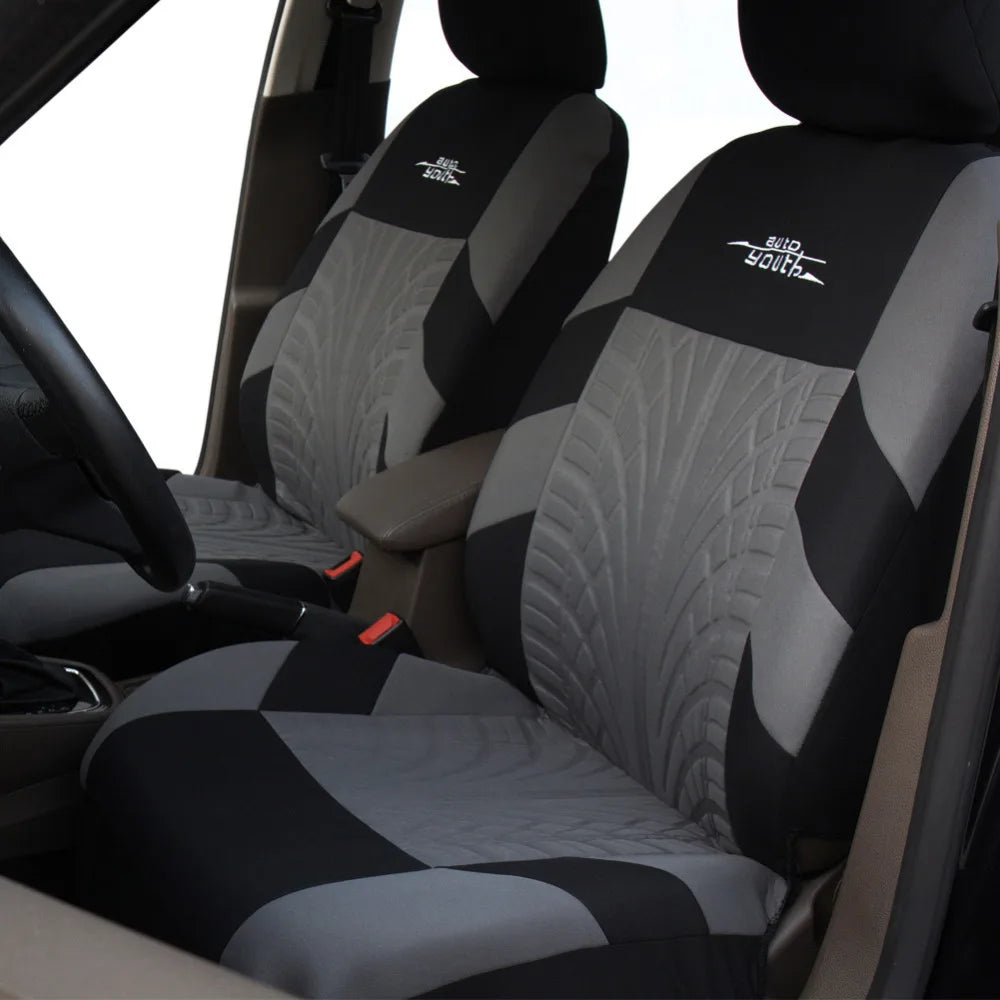 🛞 AUTOYOUTH Embroidered Car Seat Covers – Universal Full Set