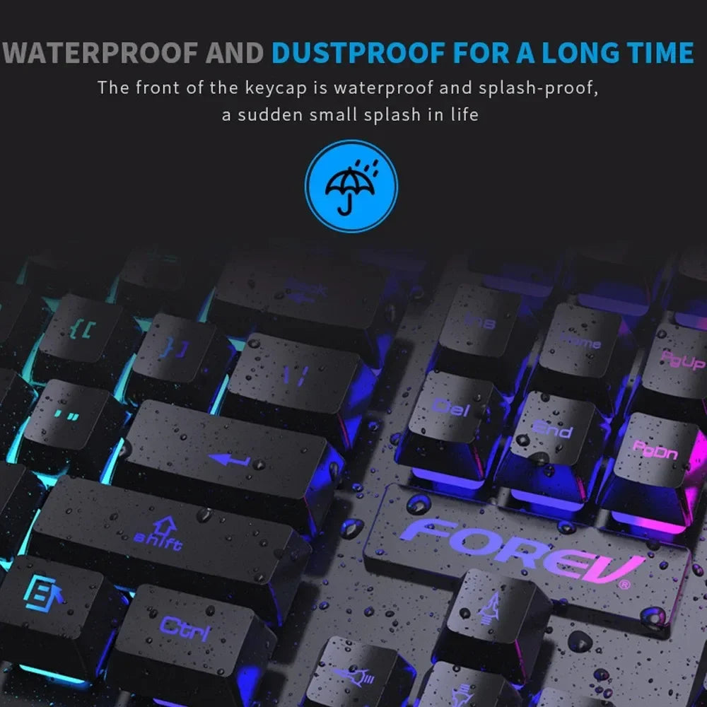⚡ Backlit USB Gaming Keyboard & Mouse