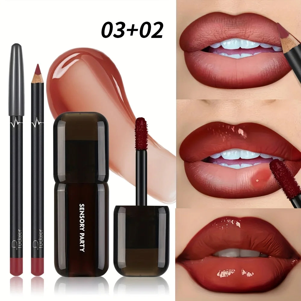 🌈 Gradient Lip Liner & Gloss Set