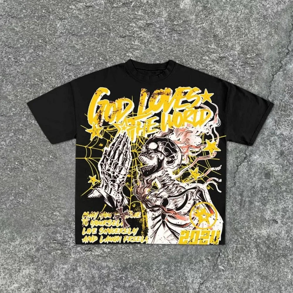☠ Men's Skull-Print Summer Tee
