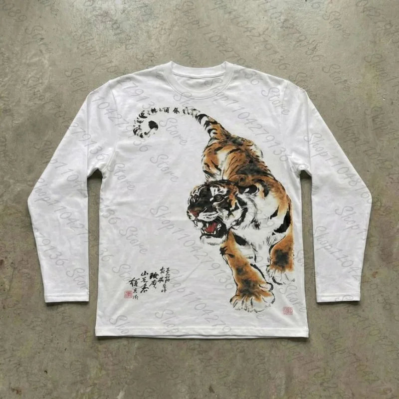 🐅 Tiger Print Long-Sleeve T-Shirt