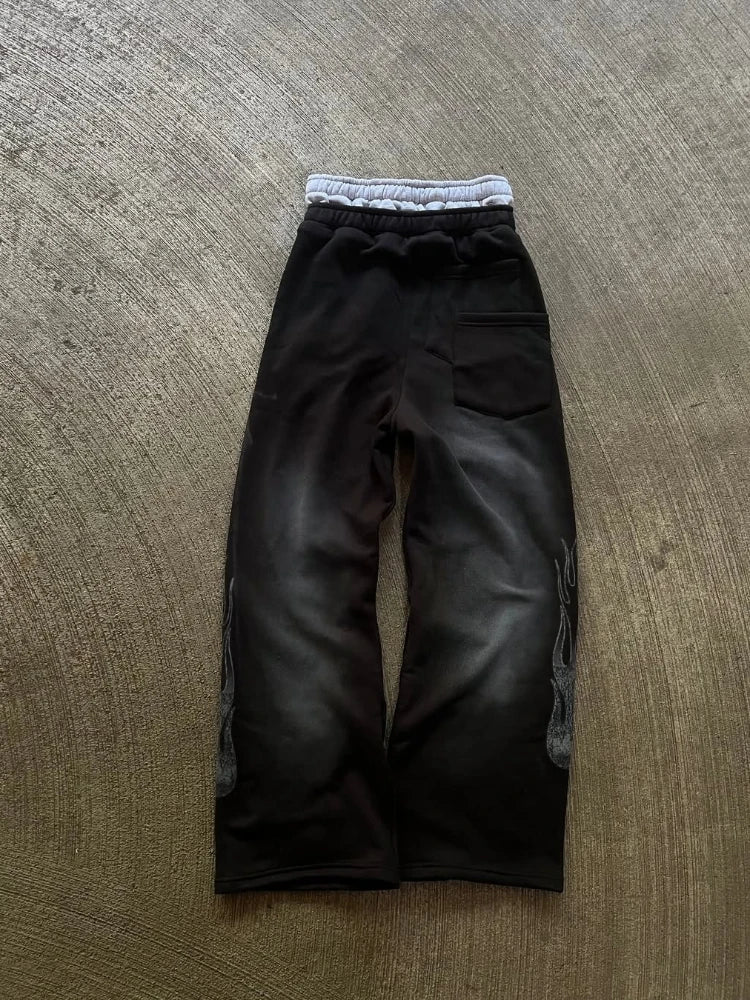 ✦ Embroidered Straight-Leg Pants
