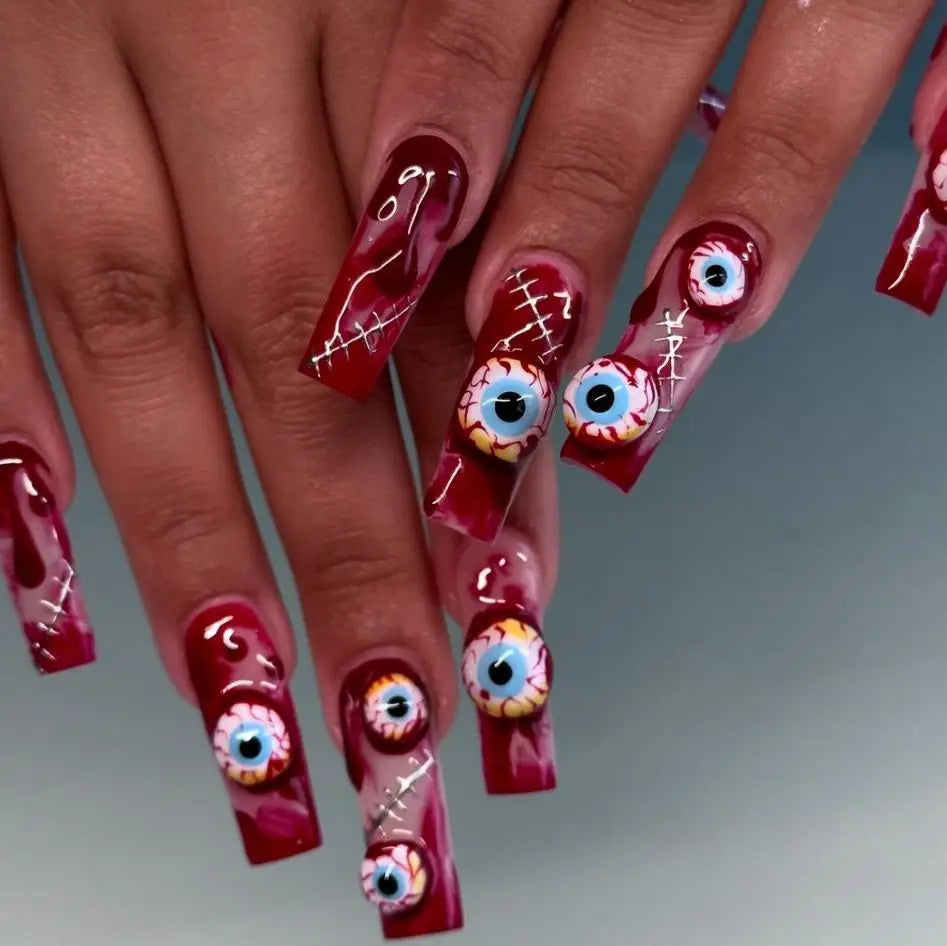 ♡ Glitter & Gothic Press-On Nails · 24 Pieces