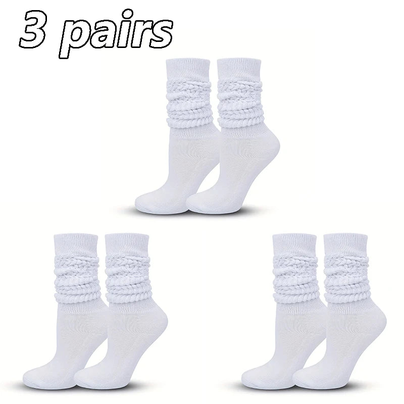 🧦 3-Pair Mid-Calf Cotton Socks
