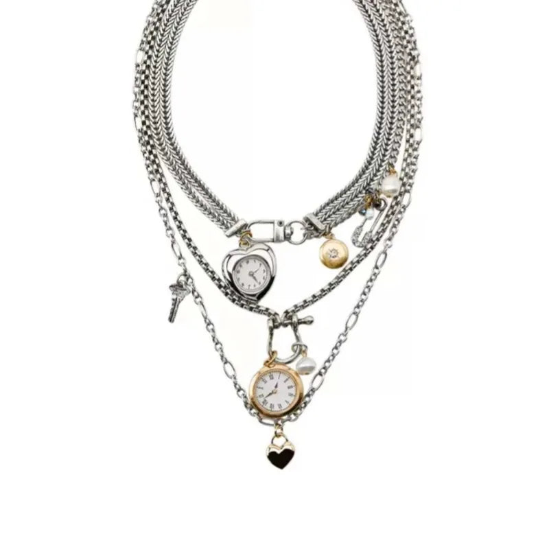 ♡ Three-Piece Layered Heart Necklace Set