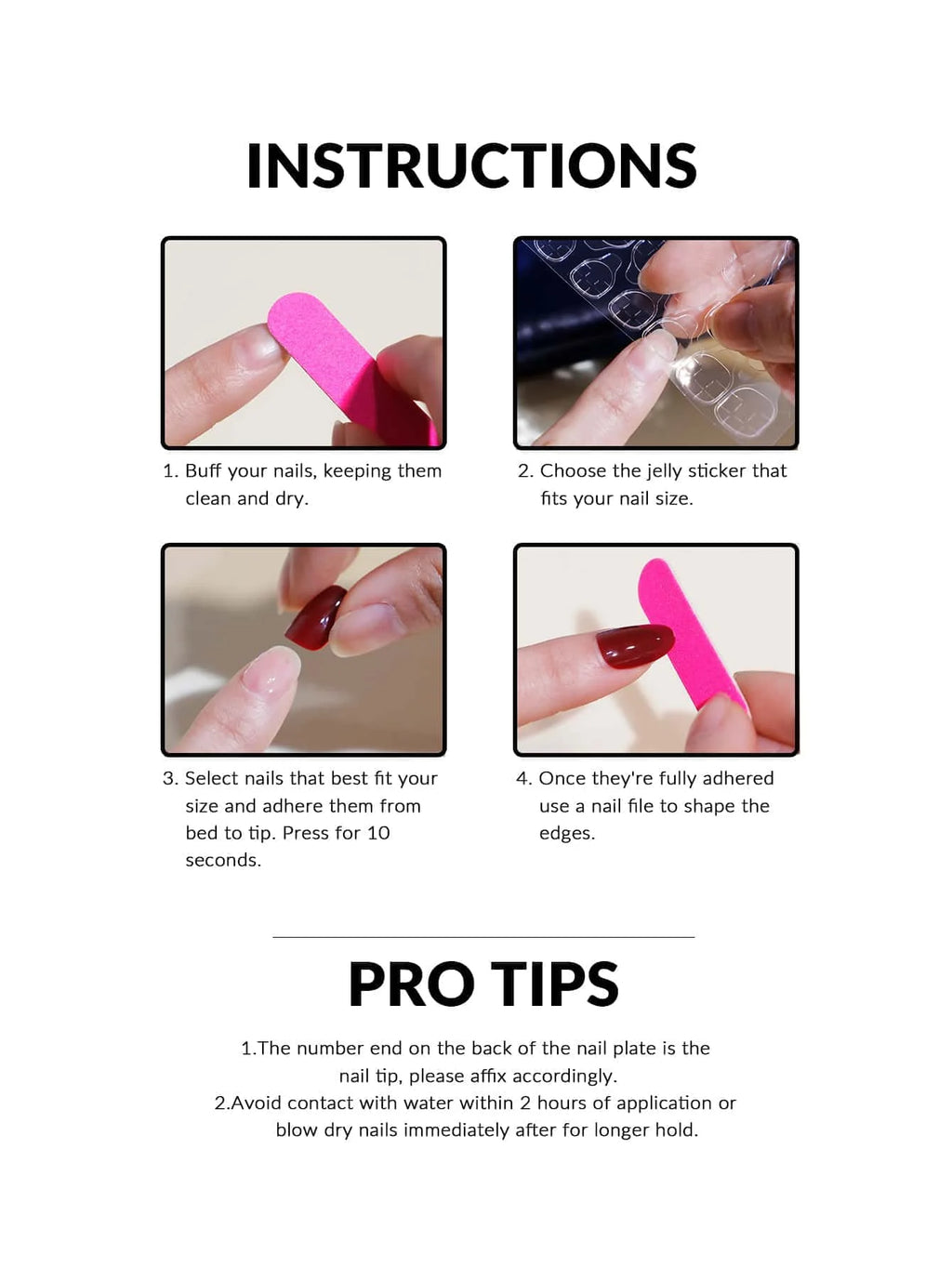 ♡ French-Style Finger & Toe Press-On Nails · 48 Pieces