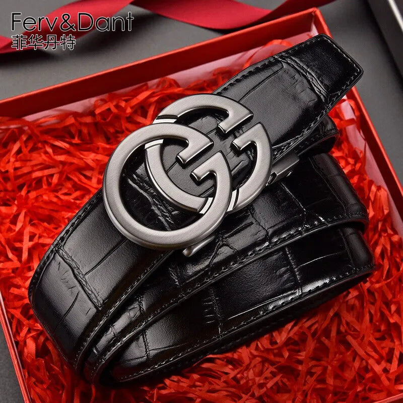 ♠ Men's Automatic-Buckle Leather Belt