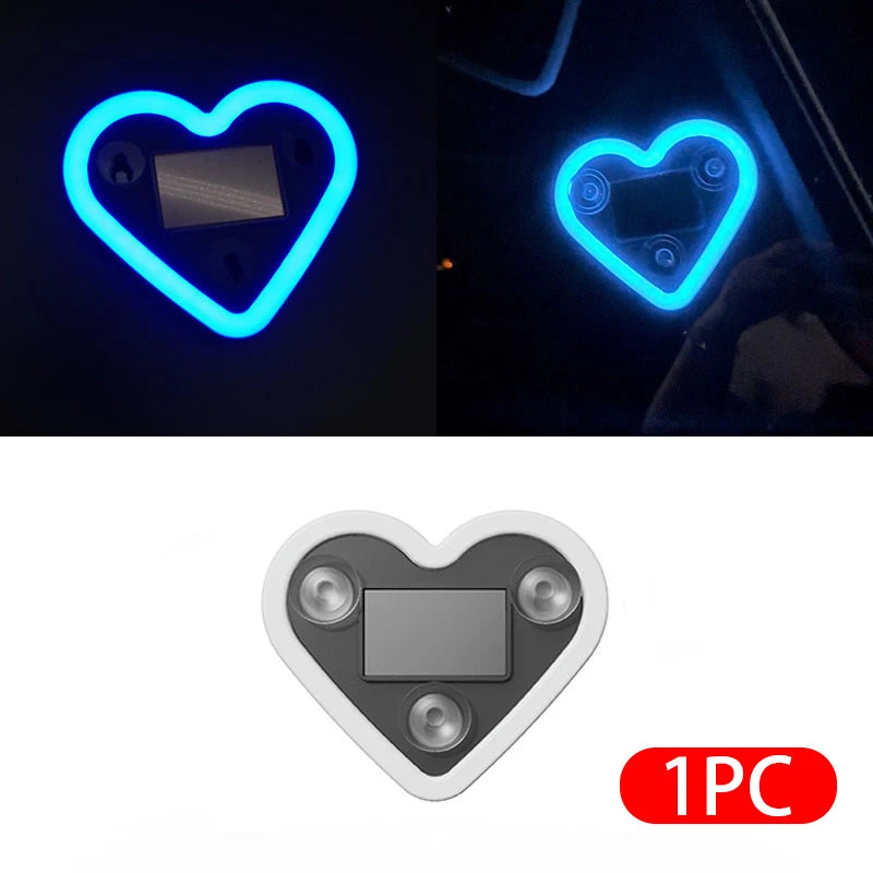 ☀ Heart-Shaped Solar LED Car Light