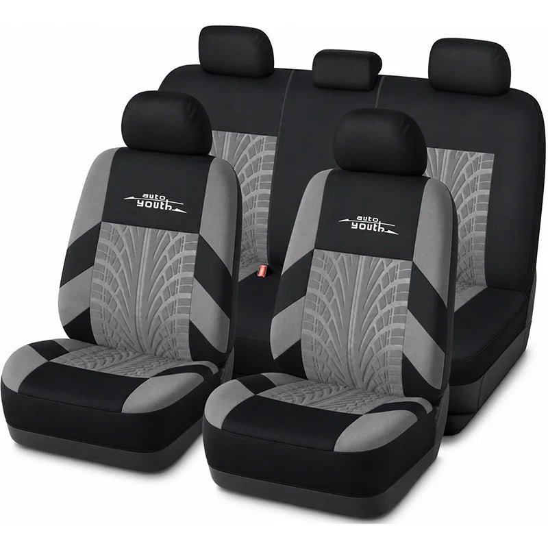 🛞 AUTOYOUTH Embroidered Car Seat Covers – Universal Full Set