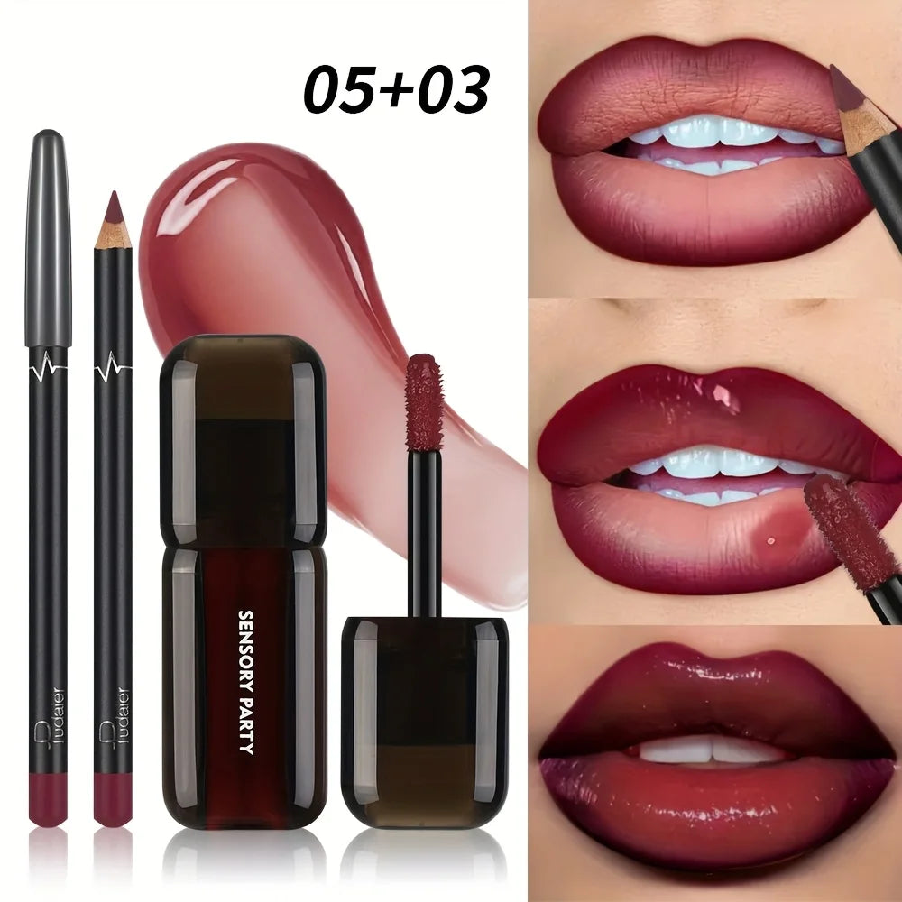 🌈 Gradient Lip Liner & Gloss Set