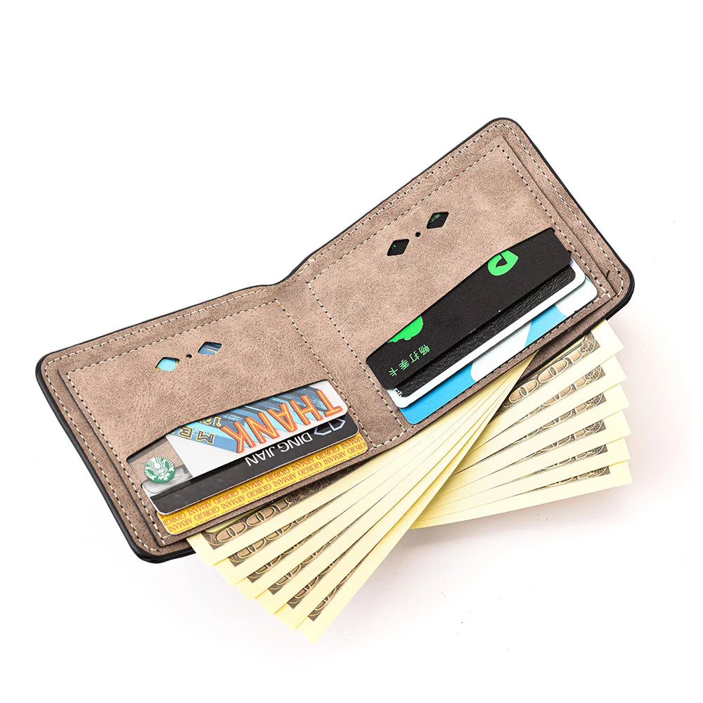 ♠ Men's Compact PU Leather Wallet